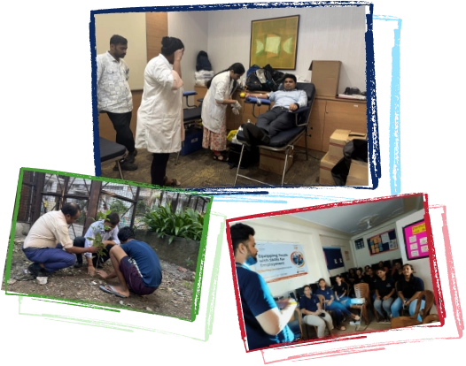 Image showcasing employee engagement activities focused on community service and social impact initiatives.