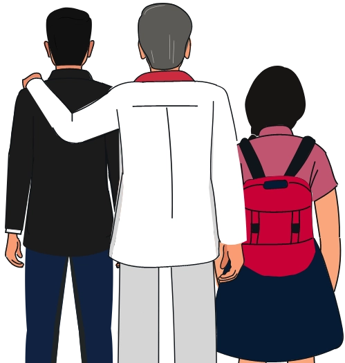 Image showcasing a man and a young girl, symbolizing mentorship, guidance, and the importance of education for the next generation.