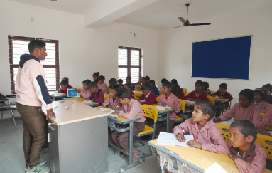 A school infrastructure in poor condition, demonstrating the need for renovation and development